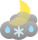 nuageux, quelques averses de pluie et neige mêlées